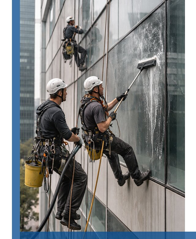 Профессиональная высотная мойка фасадов зданий в Салехарде