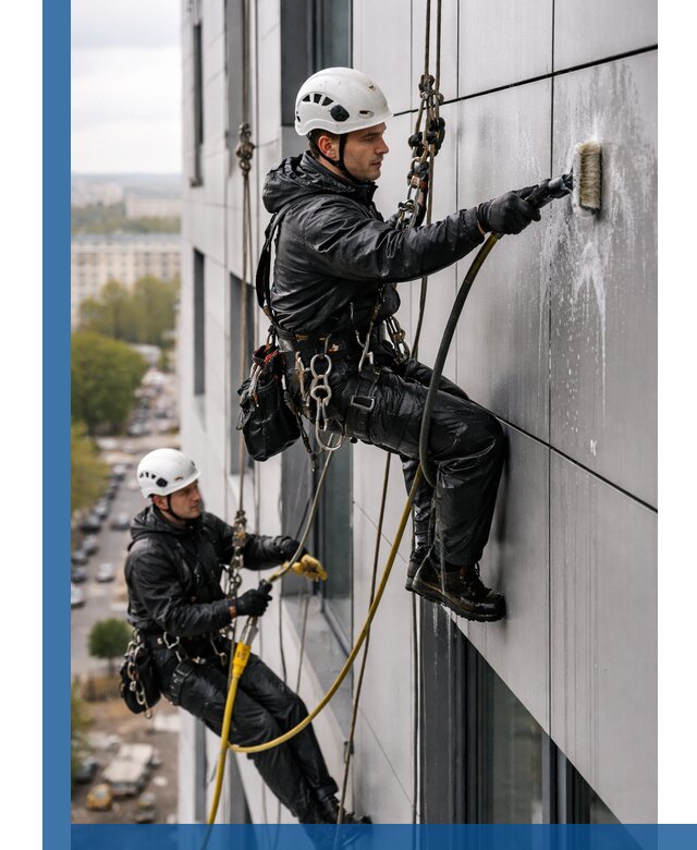 Профессиональная мойка фасада из композита в Салехарде