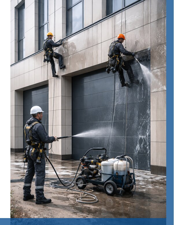 Послестроительная мойка фасада в Салехарде от 321 р. | ВЫСОТНИК-Слх