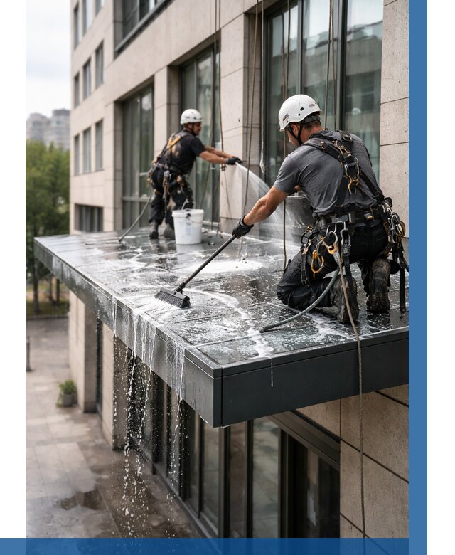 Мойка козырьков и навесов в Салехарде от 3746 р. | ВЫСОТНИК-Слх