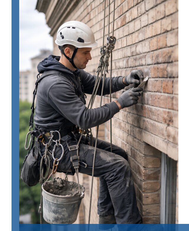 Качественный ремонт кирпичной кладки фасада в Салехарде с гарантией