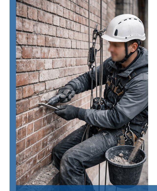 Расшивка кирпичных швов фасадов и стен, ремонт в Салехарде