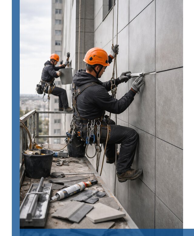 Профессиональный ремонт фасада из керамогранита в Салехарде