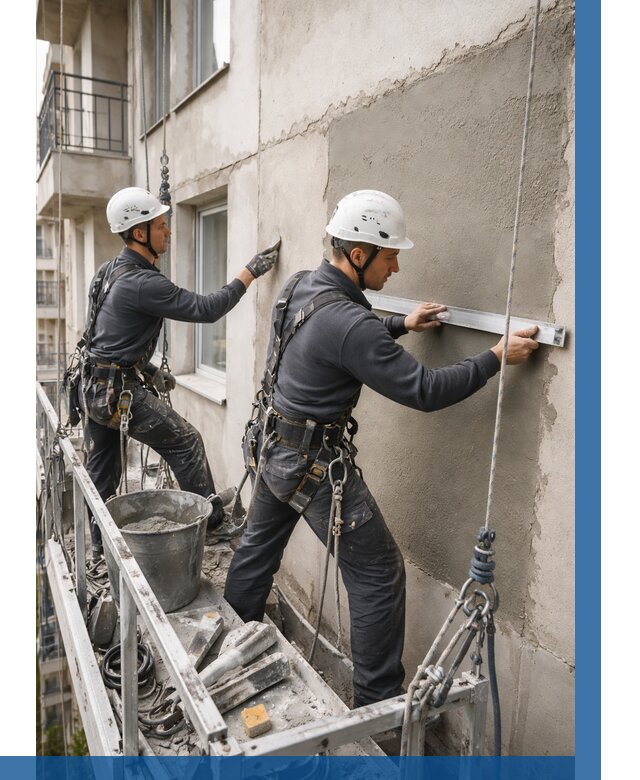 Штукатурка фасада на высоте в Салехарде от 963 р. | ВЫСОТНИК-Слх