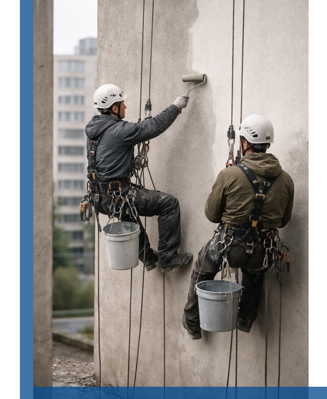 Покраска фасадов высотными альпинистами в Салехарде с гарантией