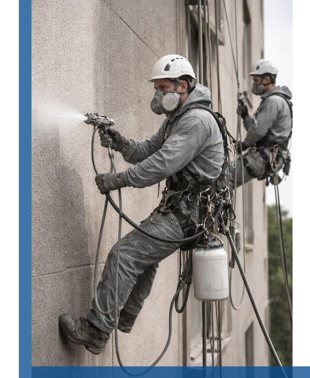 Безвоздушная покраска фасадов зданий в Салехарде профессионально