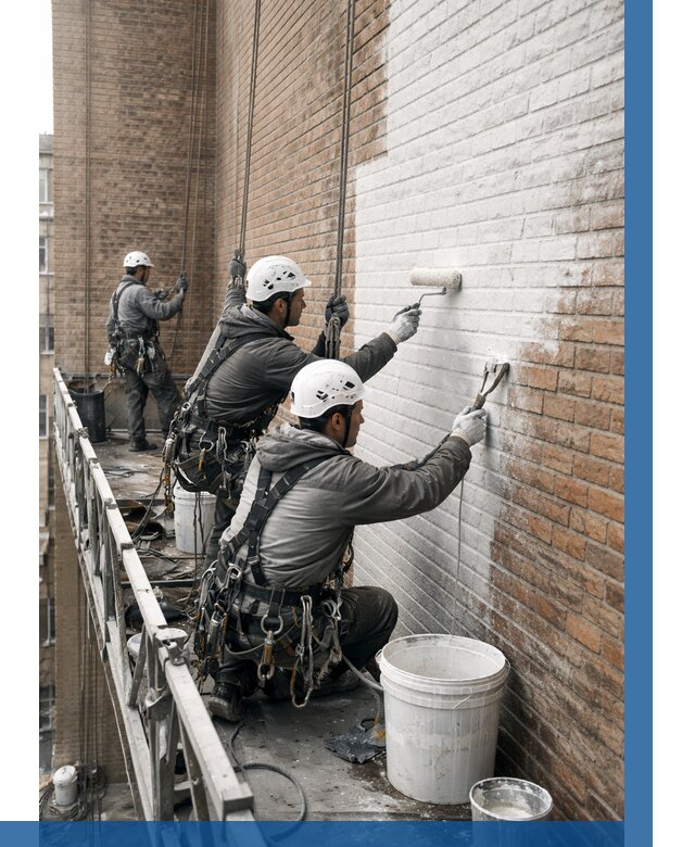 Покраска кирпичного фасада в Салехарде от 375 р. | ВЫСОТНИК-Слх