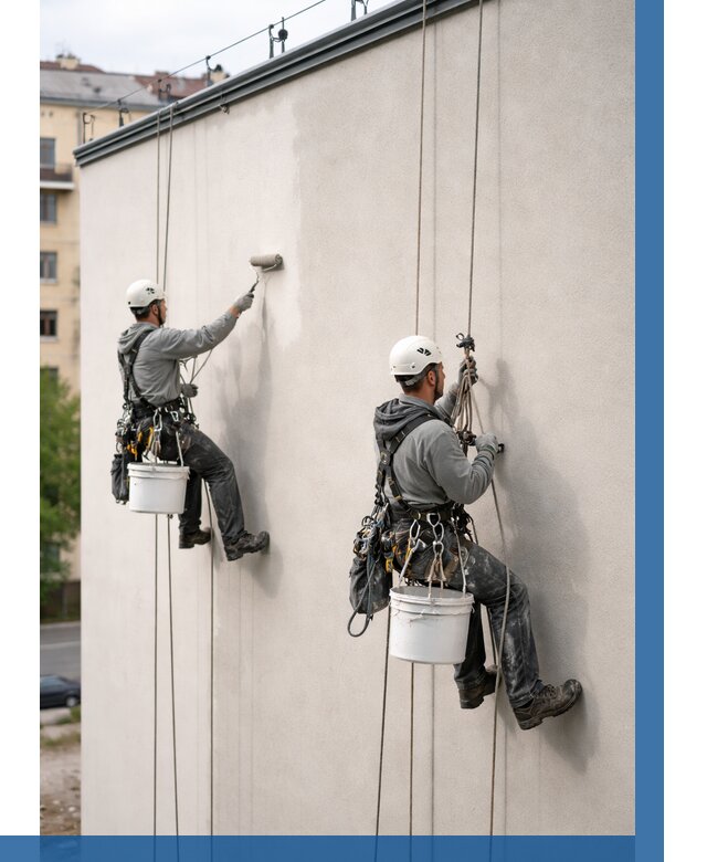 Покраска оштукатуренного фасада в Салехарде от 343 р. | ВЫСОТНИК-Слх