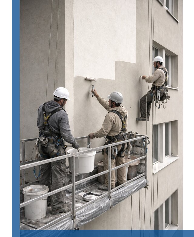 Покраска оштукатуренного фасада в Салехарде под ключ с гарантией