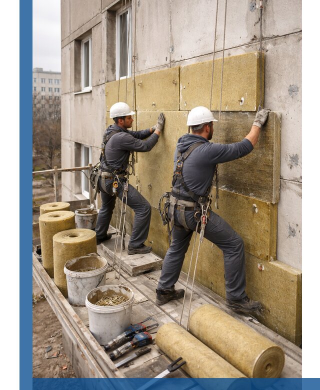 Утепление фасада минватой в Салехарде под ключ с гарантией