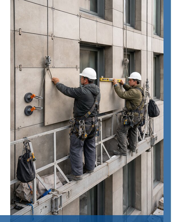 Монтаж керамогранита на фасад в Салехарде от 2676 р. | ВЫСОТНИК-Слх