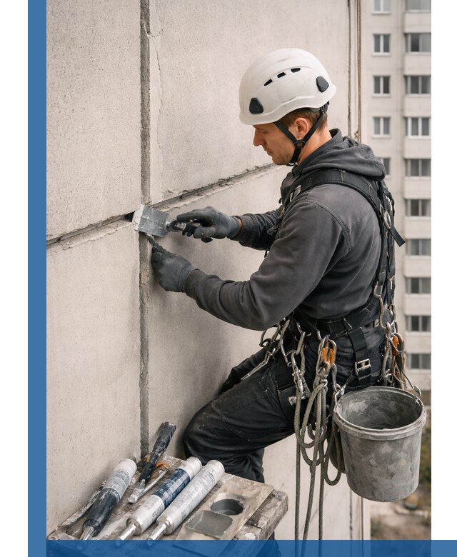 Ремонт межпанельных швов в Салехарде герметизация и восстановление