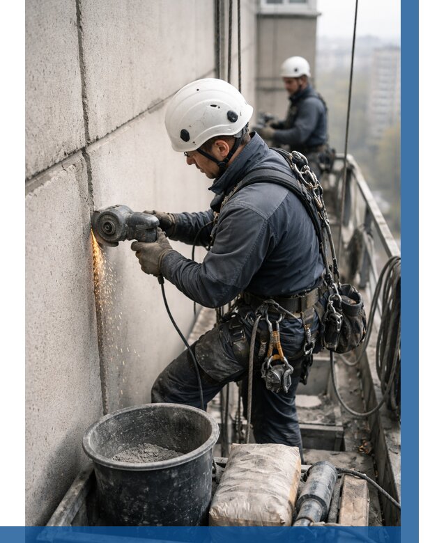 Штробление межпанельных швов в Салехарде от 1284 р. | ВЫСОТНИК-Слх