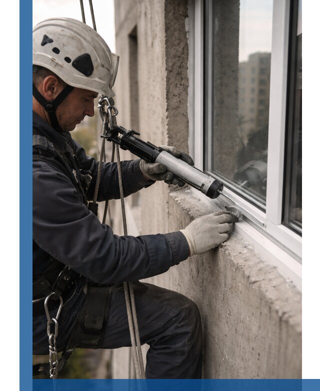 Герметизация оконных швов снаружи в Салехарде профессионально