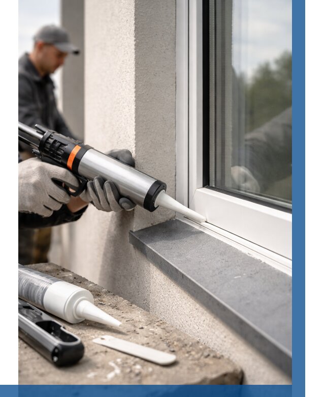 Герметизация монтажных швов окон в Салехарде от 696 р. | ВЫСОТНИК-Слх