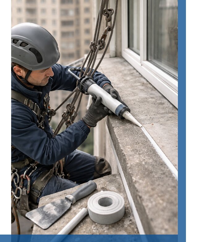 Герметизация балконного козырька в Салехарде от 4817 р. | ВЫСОТНИК-Слх