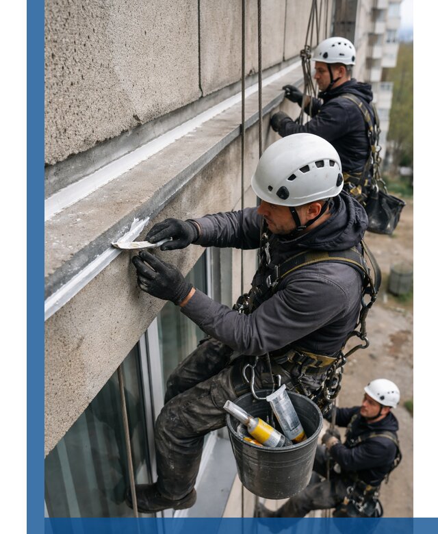 Герметизация примыкания балкона в Салехарде под ключ с гарантией