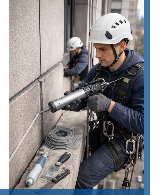 Герметизация деформационных швов фасада в Салехарде от 749 | ВЫСОТНИК-Слх