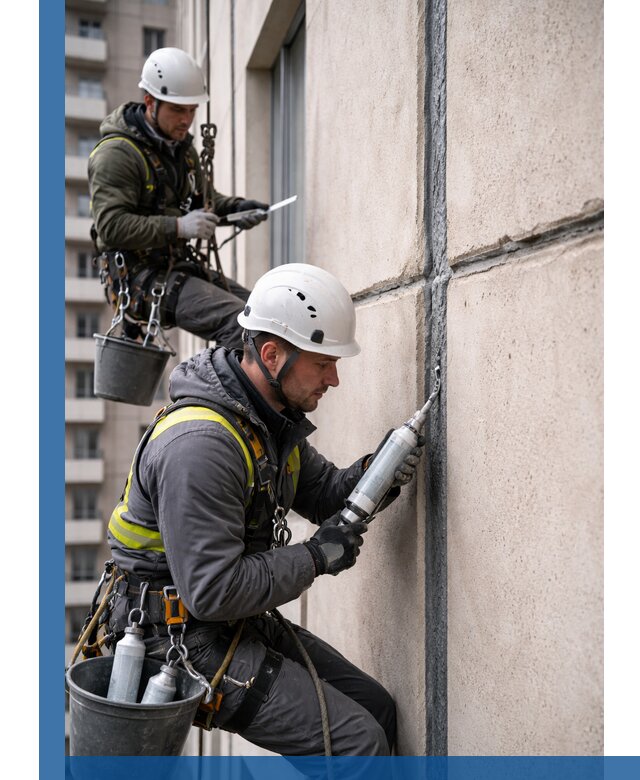 Герметизация деформационных швов фасада в Салехарде качественно