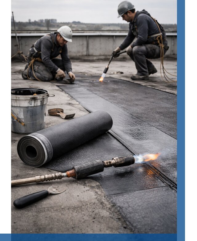 Ремонт рулонной кровли в Салехарде от 696 р. | ВЫСОТНИК-Слх