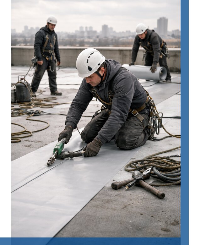 Ремонт мембранной кровли в Салехарде от 1927 р./м2 | ВЫСОТНИК-Слх