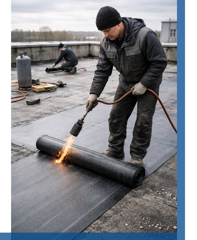 Ремонт наплавляемой кровли в Салехарде от 749 р. | ВЫСОТНИК-Слх