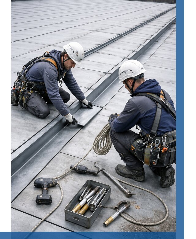 Ремонт фальцевой кровли в Салехарде от 749 р. | ВЫСОТНИК-Слх