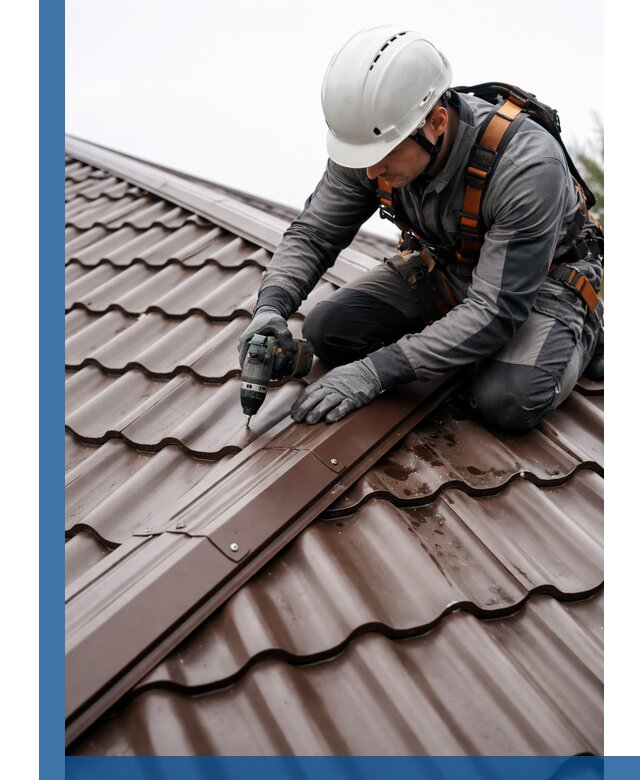 Ремонт металлочерепицы на крыше в Салехарде профессионально