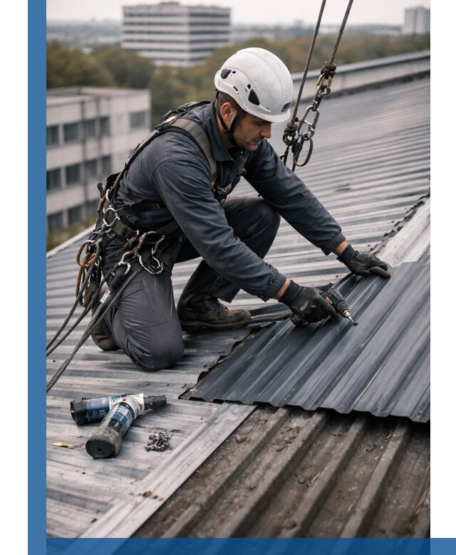 Ремонт профнастила на кровле в Салехарде, работы под ключ