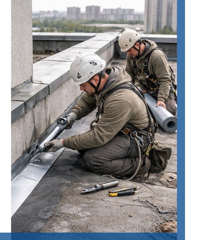 Ремонт кровельных примыканий в Салехарде от 1284 р. | ВЫСОТНИК-Слх