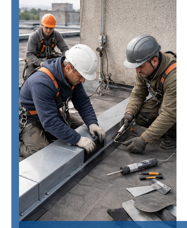 Ремонт кровельных примыканий в Салехарде профессионально