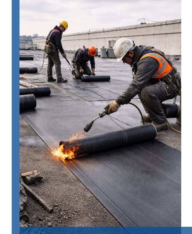 Монтаж наплавляемой кровли в Салехарде профессионально