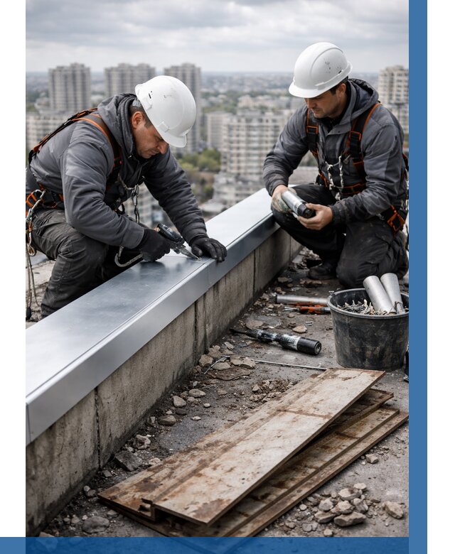 Замена парапетных крышек под ключ в Салехарде от 1284 р. | ВЫСОТНИК-Слх