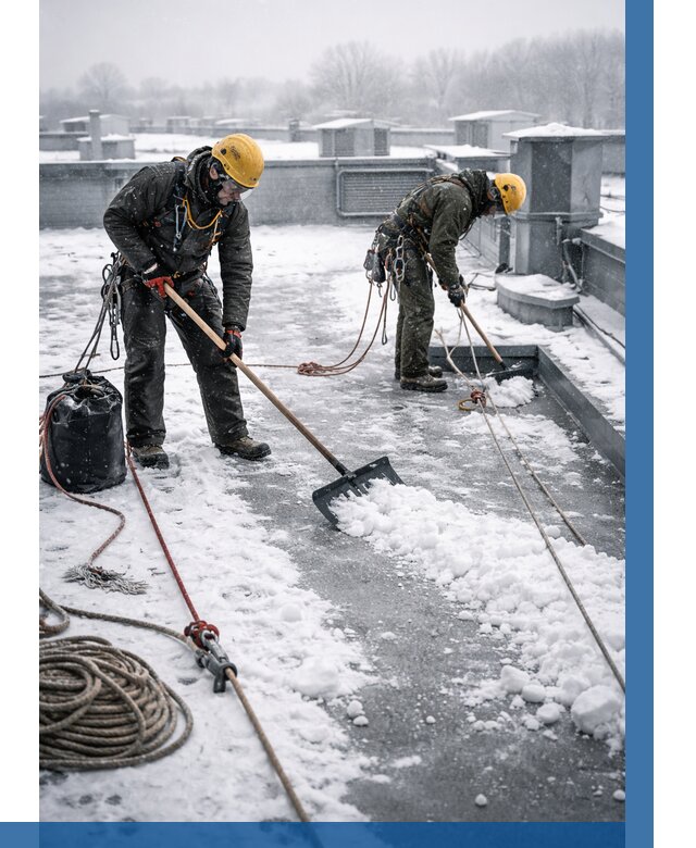 Очистка крыши от снега в Салехарде от 8028 р. | ВЫСОТНИК-Слх