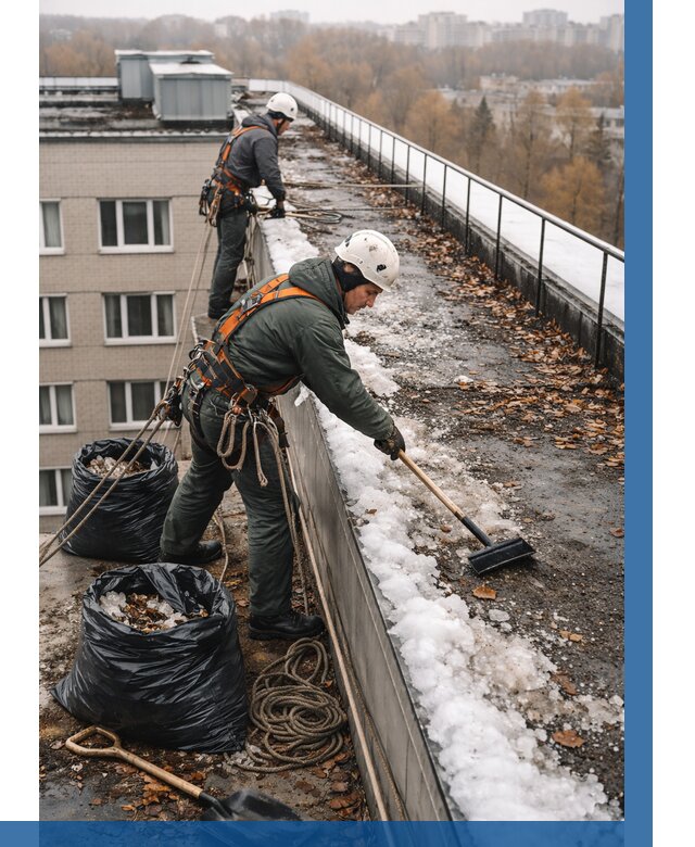 Очистка кровли по периметру в Салехарде от 589 р. | ВЫСОТНИК-Слх