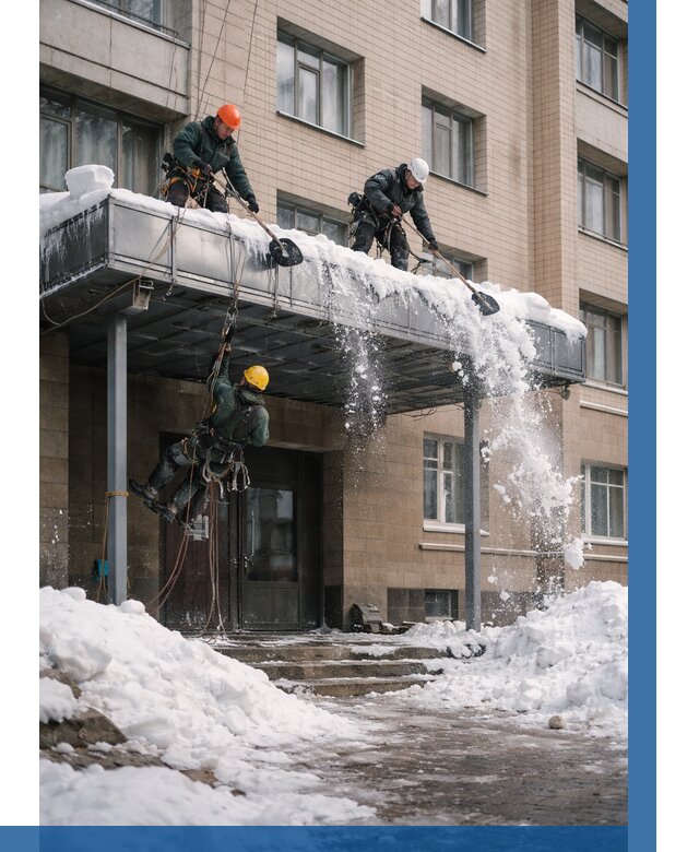 Очистка козырьков от снега в Салехарде от 3746 р. | ВЫСОТНИК-Слх