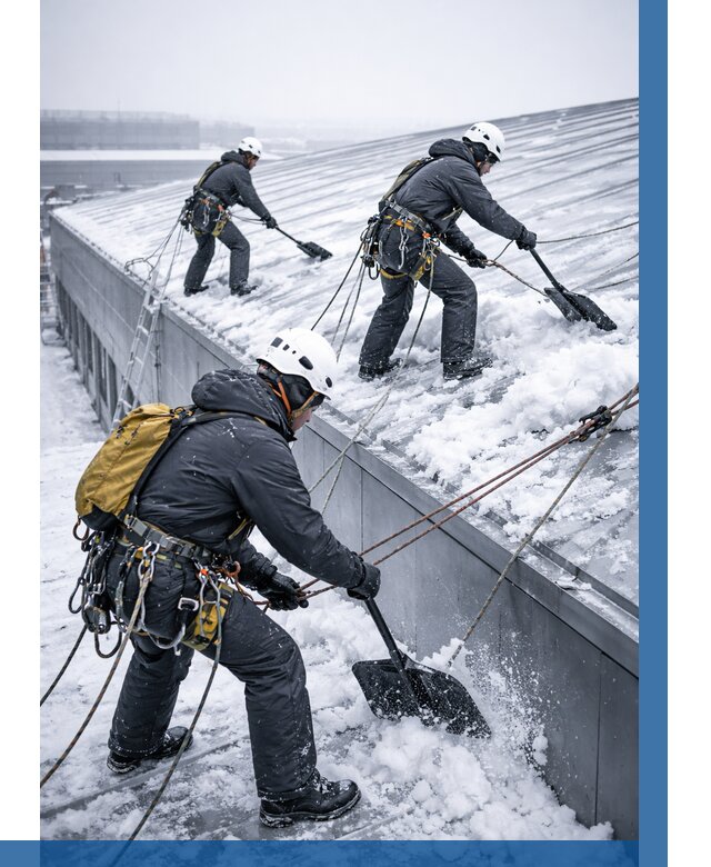 Очистка навесов от снега в Салехарде от 4817 р. | ВЫСОТНИК-Слх