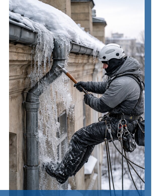 Очистка водостоков от льда в Салехарде от 3746 р. | ВЫСОТНИК-Слх