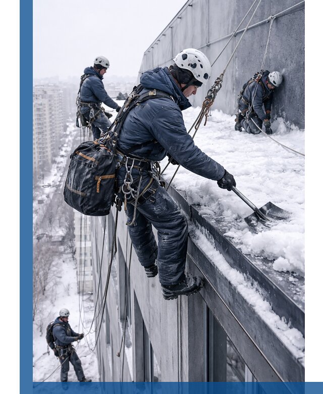 Абонентское обслуживание кровли зимой в Салехарде регулярный уход