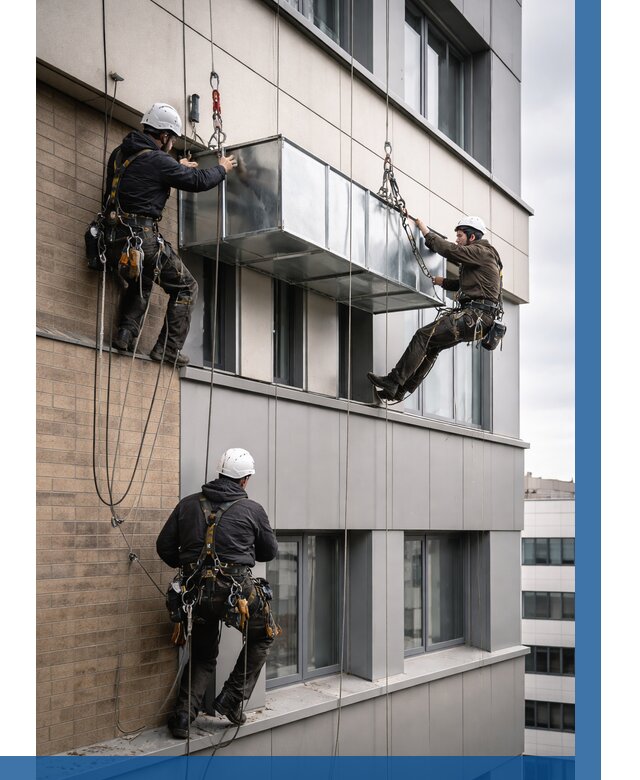 Монтаж воздуховодов на фасаде в Салехарде от 1606 р. | ВЫСОТНИК-Слх