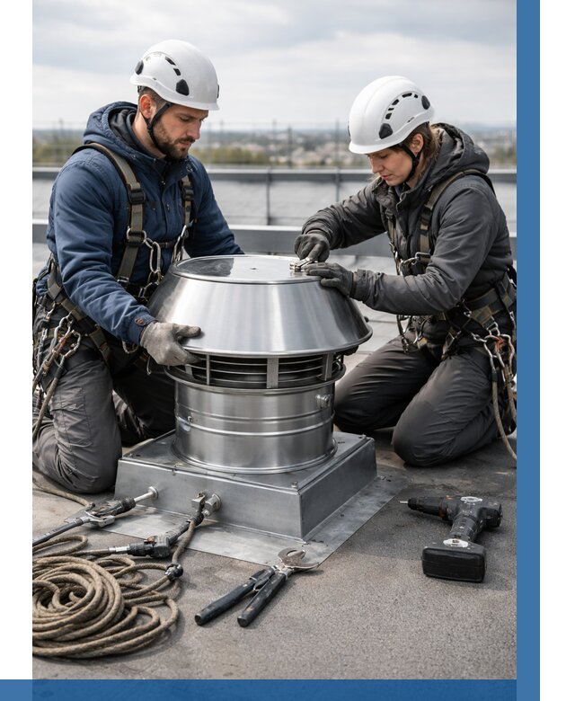 Установка дефлекторов на кровле в Салехарде от 4817 р. | ВЫСОТНИК-Слх