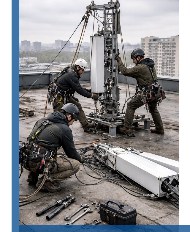 Демонтаж антенн на крыше зданий в Салехарде с гарантией