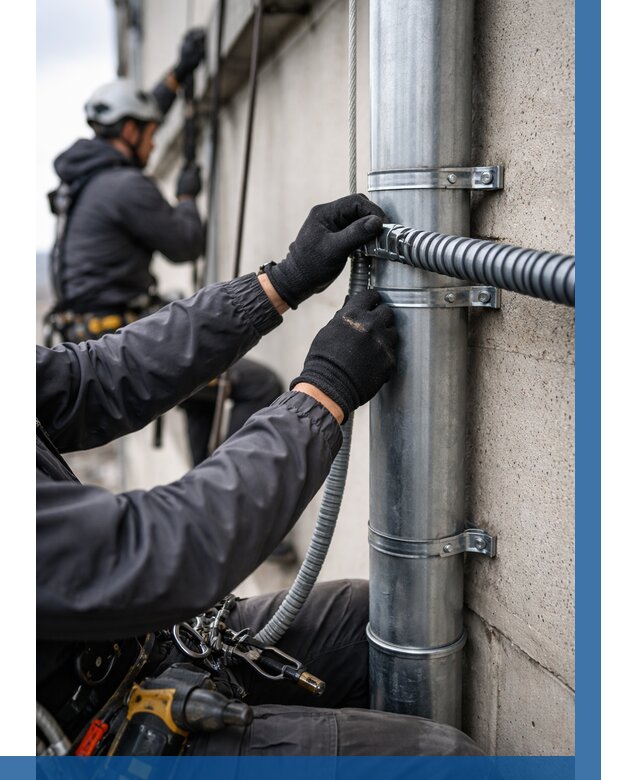 Монтаж гофры для кабеля в Салехарде от 321 р. | ВЫСОТНИК-Слх