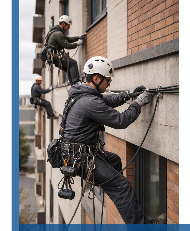 Крепление кабеля на фасаде монтаж и крепеж в Салехарде