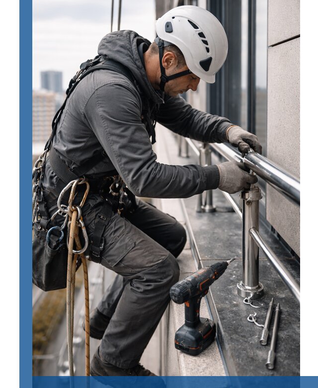 Монтаж ограждений на высоте в Салехарде для зданий и конструкций