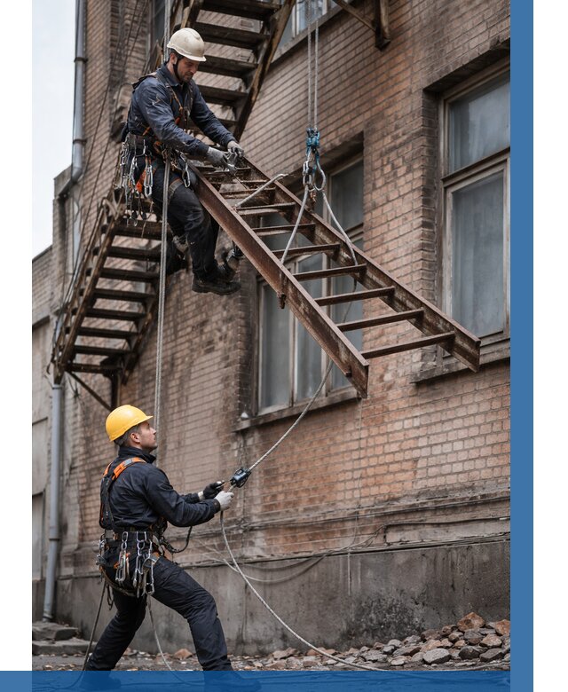 Демонтаж пожарной лестницы в Салехарде от 12845 р. | ВЫСОТНИК-Слх