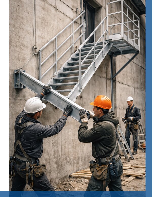 Монтаж металлических лестниц в Салехарде от 16056 р. | ВЫСОТНИК-Слх