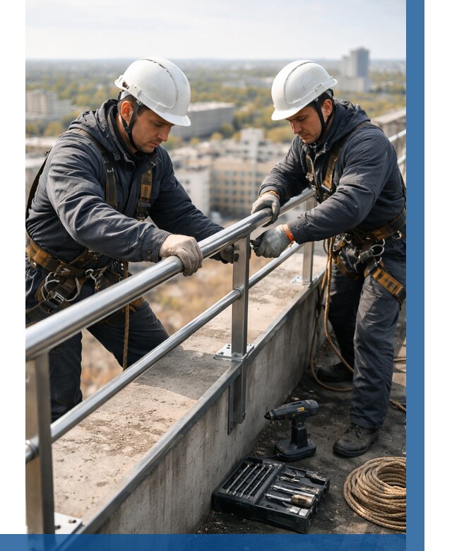 Монтаж перил на высоте в Салехарде от 2676 р. | ВЫСОТНИК-Слх