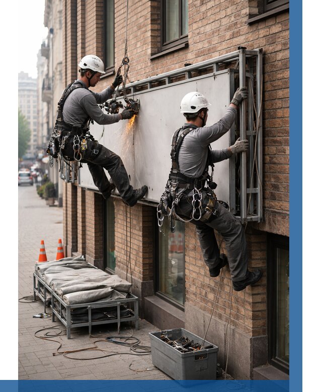 Демонтаж рекламной вывески в Салехарде от 6958 р. | ВЫСОТНИК-Слх