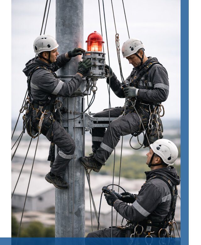 Монтаж заградительных огней в Салехарде от 9098 р. | ВЫСОТНИК-Слх